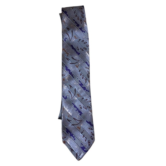 Robert Talbott for Patrick James seven fold silk tie hand sewn blue